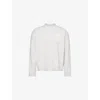 The Couture Club Mens Greymarl Emblem Regular-fit Stretch-knit Jumper In Greymarl