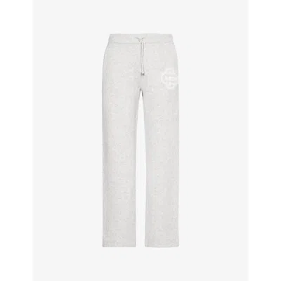 The Couture Club Mens Greymarl Emblem Straight-leg Stretch-knit Jogging Bottoms