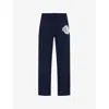 The Couture Club Mens Navy Emblem Straight-leg Stretch-knit Jogging Bottoms