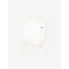The Couture Club Mens Off White Design Dept Print Logo-embroidered Cotton Hoody In White