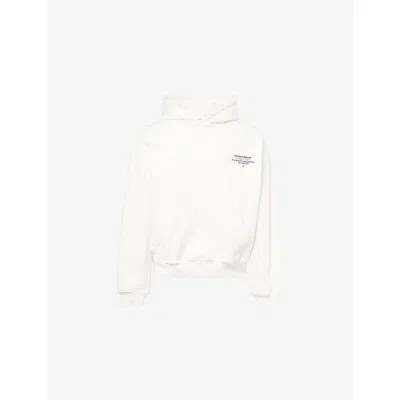 The Couture Club Mens Off White Design Dept Print Logo-embroidered Cotton Hoody
