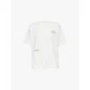 The Couture Club Mens Off White Script Multi Graphic Members Only Relaxed-fit Cotton-jersey T-shirt In Off White