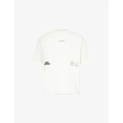 The Couture Club Mens Community Capsule Printed Cotton-jersey T-shirt Offwhite