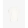 The Couture Club Mens Copyright Text-print T-shirt Offwhite Xl In Offwhite