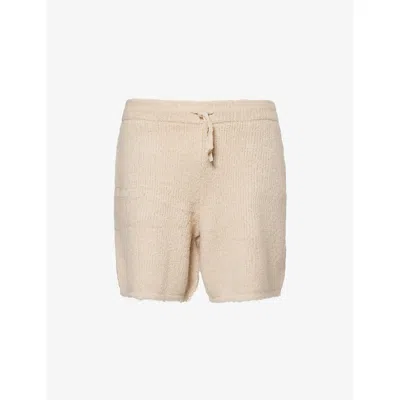 The Couture Club Mens Stone Boucle Patch-pocket Knitted Shorts Xxl