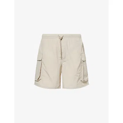 The Couture Club Mens Stone Cargo-pocket Relaxed-fit Swim Shorts In Neutral