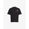 The Couture Club Mens Black Text Graphic-print Short-sleeves Cotton T-shirt In Black
