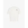 The Couture Club Mens Off White Script Multi Graphic Crew-neck Relaxed-fit Cotton-jersey T-shirt In Gray