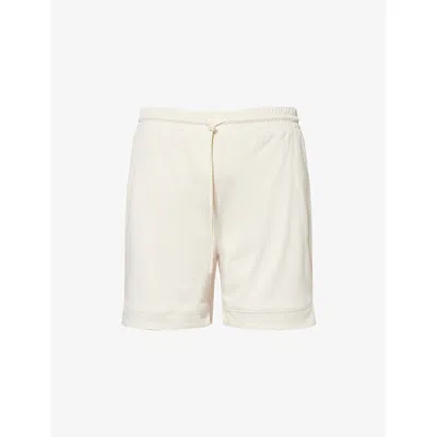 The Couture Club Mens  Airtex Logo-embroidered Woven Shorts