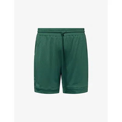 The Couture Club Mens  Airtex Logo-embroidered Woven Shorts