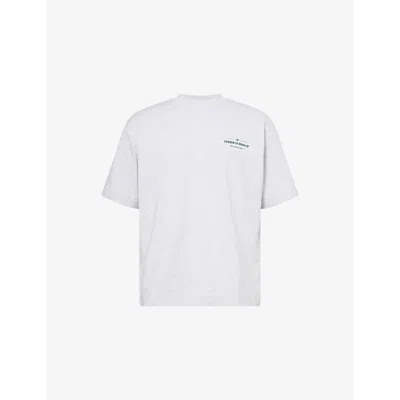 The Couture Club Mens Copyright Multi Graphic Crewneck Cotton-blend T-shirt Greymarl