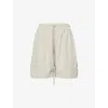 The Couture Club Mens Grey Drawcord Relaxed-fit Nylon Shorts Xl