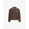 The Couture Club Mens Emblem Appliqué Knitted Polo Top Brown Xs