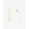 The Couture Club Mens Emblem Crewneck Knitted Jumper Off White In White