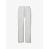 The Couture Club Mens Emblem Straight-leg Knitted Jogging Bottoms Grey Marl In Gray