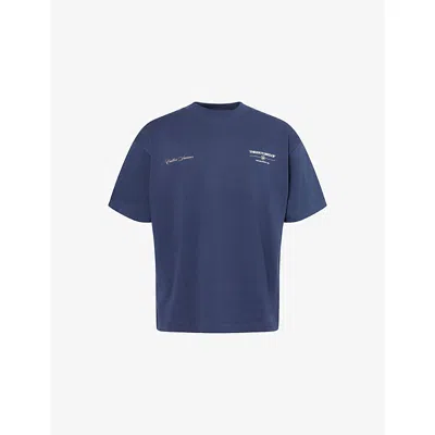 The Couture Club Mens Navy Endless Summer Graphic-print Cotton T-shirt Xl In Blue