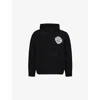 The Couture Club Mens Fluffy Emblem Regular-fit Stretch-knit Hoody Black In Black
