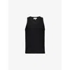 The Couture Club Mens  Logo-embroidered Ribbed Stretch-woven Vest Top