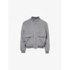 The Couture Club Mens  Marl Bomber Wool-blend Felt Jacket In Greymarl