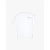 The Couture Club Mens White Mission Stat Brand-print Cotton-jersey T-shirt In White