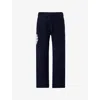 The Couture Club Mens  Monogram Emblem Wide-leg Knitted Jogging Bottoms In Blue
