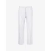 The Couture Club Mens  Raw Seam Logo-print Cotton Jogging Bottoms In Greymarl