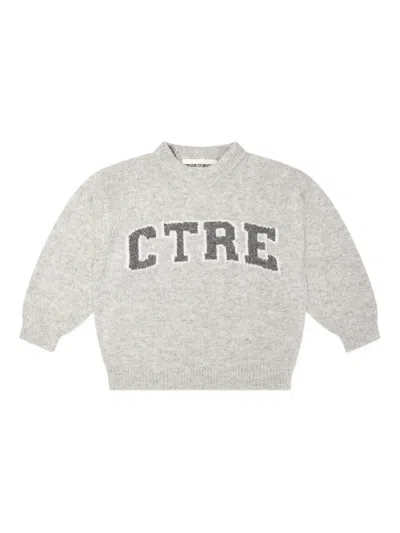 The Couture Club Kids' Monogram Jumper In Grey