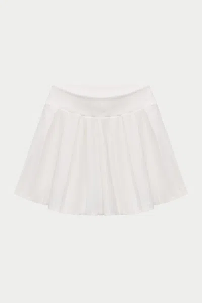 The Couture Club Kids' Pleated Sculpting Stretch Mini Skort - White