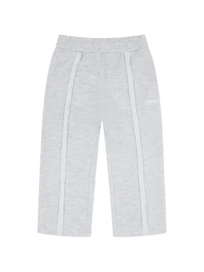 The Couture Club Kids Raw Seam Members Only Joggers In Grey
