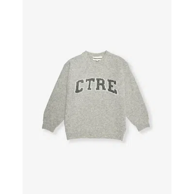 The Couture Club Kids' Regular-fit Branded Knit Jumper 1-8 Years Greymarl