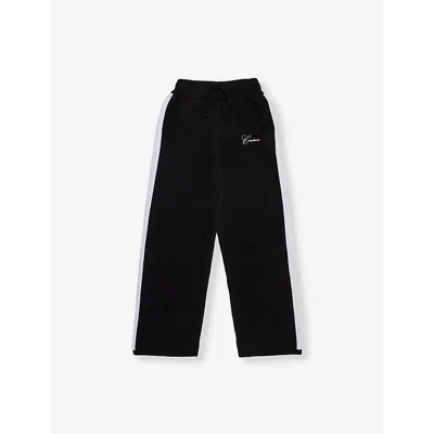 The Couture Club Kids' Regular-fit Side-stripe Cotton-jersey Jogging Bottoms 1-8 Years Black