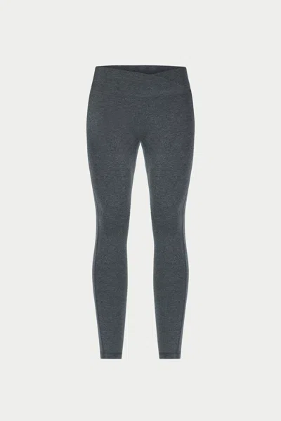 The Couture Club Sculpt Soft Touch Crossover Waistband Leggings - Charcoal In Blue