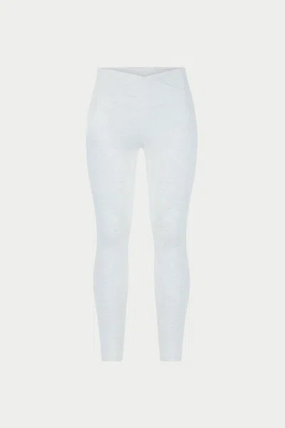 The Couture Club Sculpt Soft Touch Crossover Waistband Leggings - Grey Marl In Gray