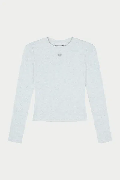 The Couture Club Sculpt Soft Touch Long Sleeve Top - Grey Marl In Gray