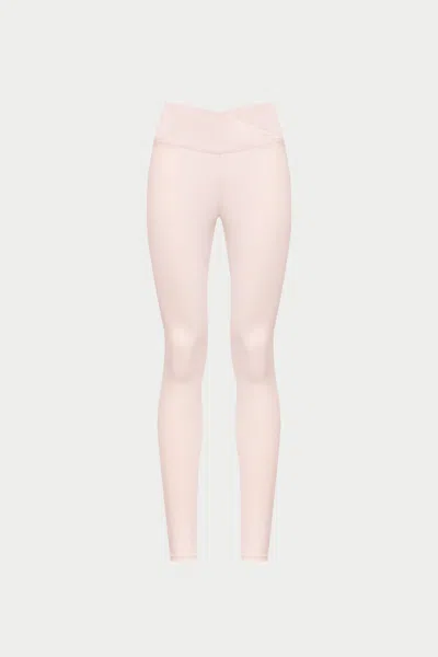 The Couture Club Sculpting Stretch Crossover Waistband Leggings - Pink