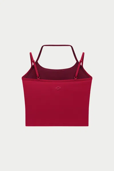 The Couture Club Sculpting Stretch Double Layer Sports Bra - Cherry In Red