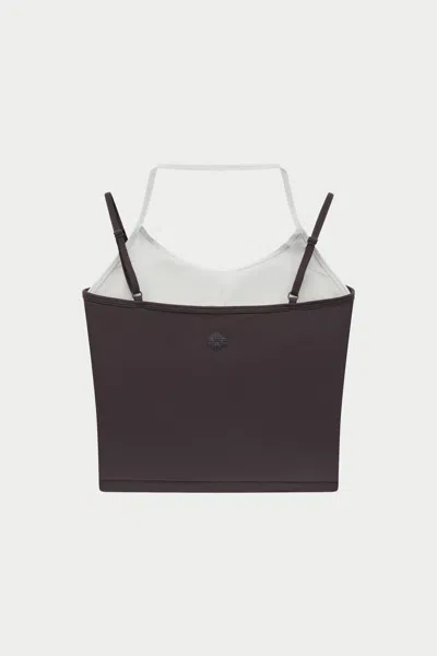 The Couture Club Sculpting Stretch Double Layer Sports Bra - Chocolate In Brown
