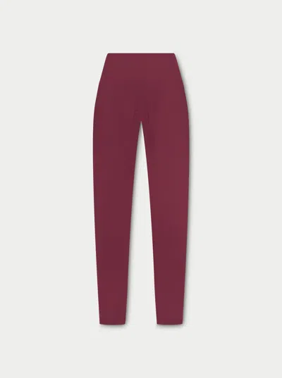 The Couture Club Sculpting Stretch Emblem Leggings - Burgundy In Brown
