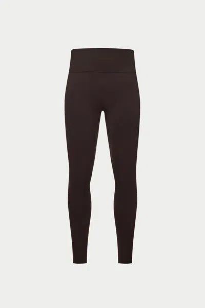 The Couture Club Sculpting Stretch Emblem Leggings - Chocolate In Brown