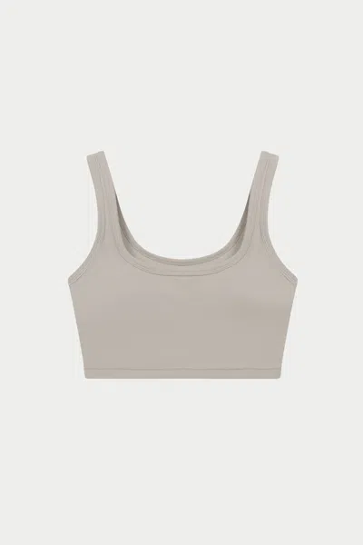 The Couture Club Sculpting Stretch Emblem Sports Bra - Bone In Neutral