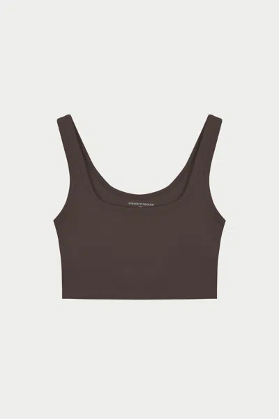 The Couture Club Sculpting Stretch Emblem Sports Bra - Chocolate In Brown