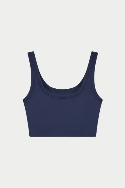 The Couture Club Sculpting Stretch Emblem Sports Bra - Dark Navy In Blue