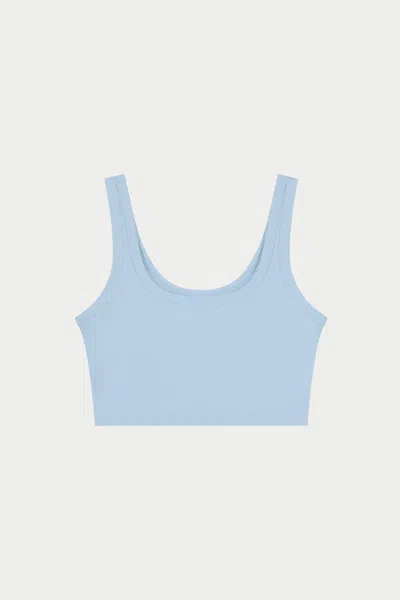 The Couture Club Sculpting Stretch Emblem Sports Bra - Powder Blue