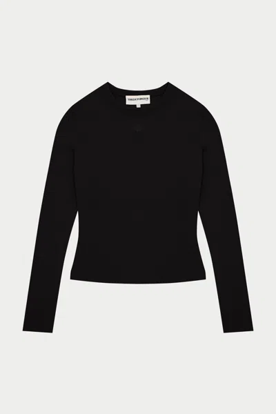 The Couture Club Sculpting Stretch Long Sleeve Top - Black