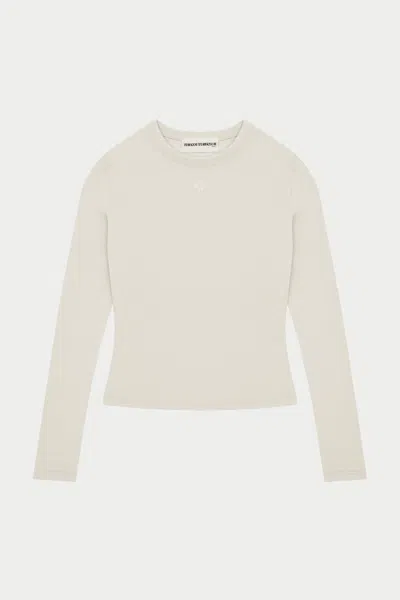 The Couture Club Sculpting Stretch Long Sleeve Top - Bone In White