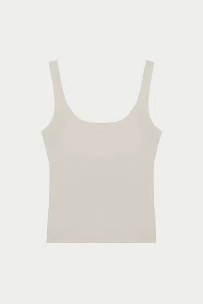 The Couture Club Sculpting Stretch Scoop Neck Sports Top - Bone In White