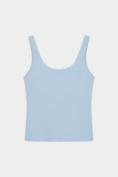 The Couture Club Sculpting Stretch Scoop Neck Sports Top - Powder Blue