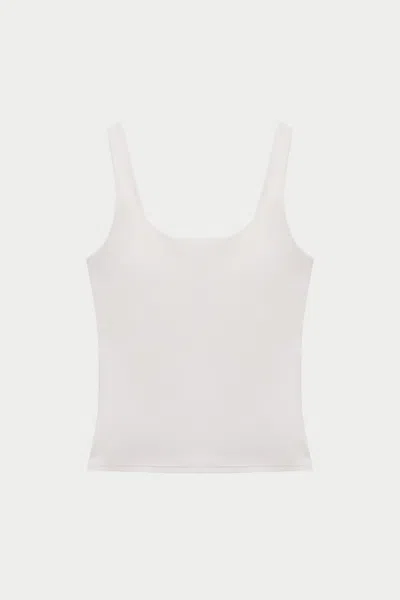 The Couture Club Sculpting Stretch Scoop Neck Sports Top - White