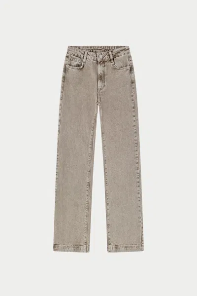 The Couture Club Straight Leg Vintage Wash Jeans - Brown Wash