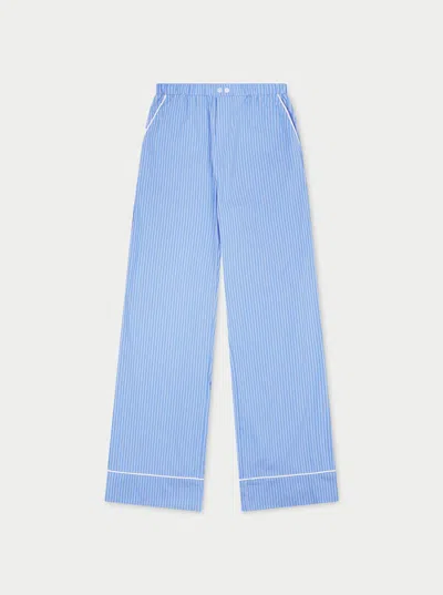 The Couture Club Stripe Piped Emblem Trousers - Blue